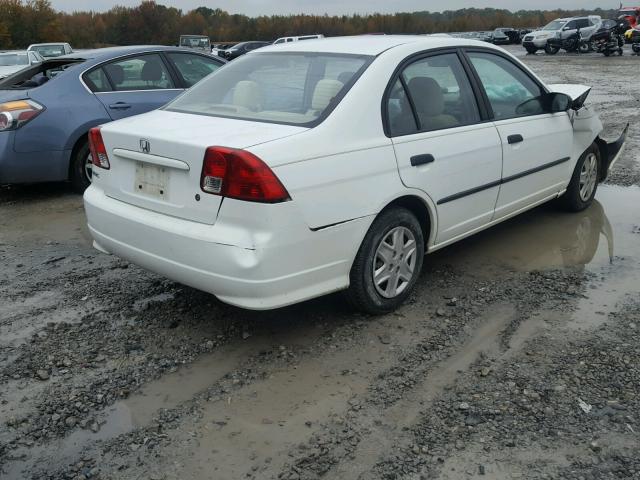 2HGES16305H564467 - 2005 HONDA CIVIC DX V WHITE photo 4