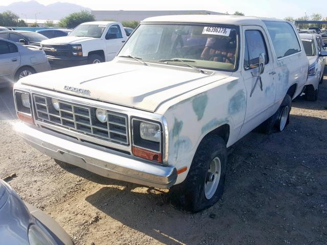 1B4GW12T5FS696231 - 1985 DODGE RAMCHARGER TAN photo 2