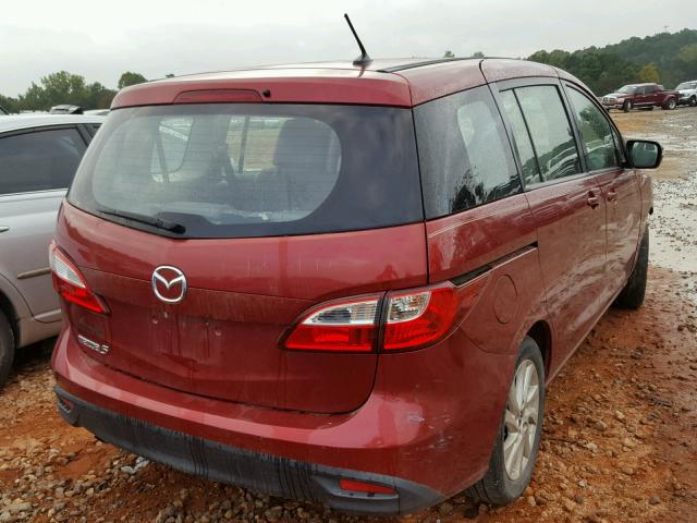 JM1CW2BL8D0147204 - 2013 MAZDA 5 RED photo 4