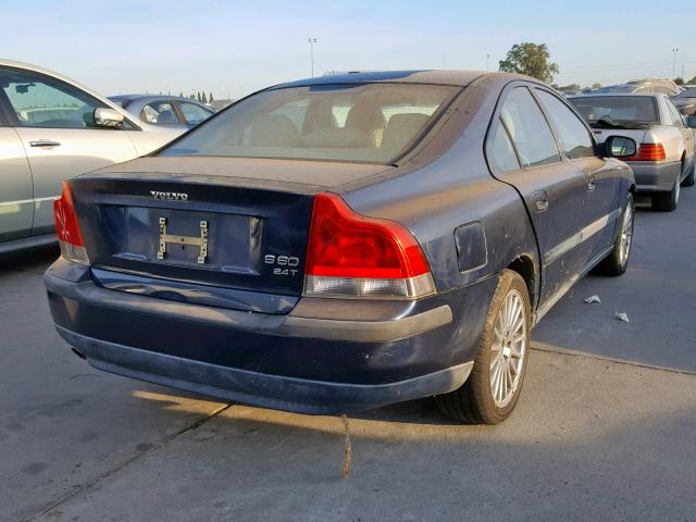 YV1RS58DX32282494 - 2003 VOLVO S60 2.4T BLUE photo 4