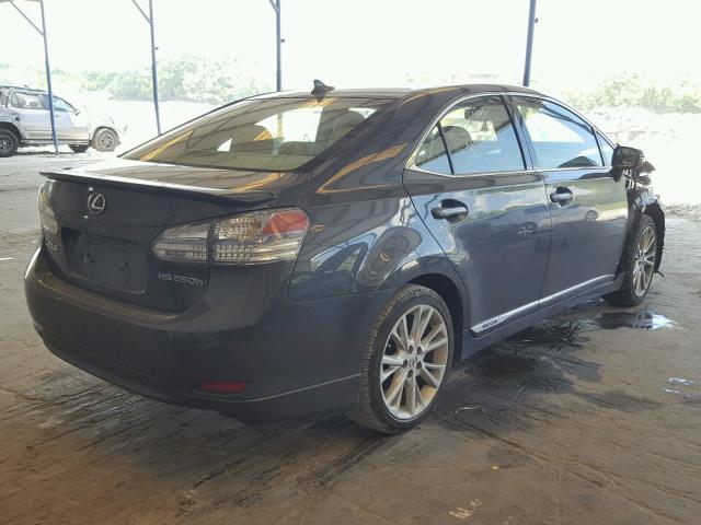 JTHBB1BA9A2034554 - 2010 LEXUS HS 250H GRAY photo 4