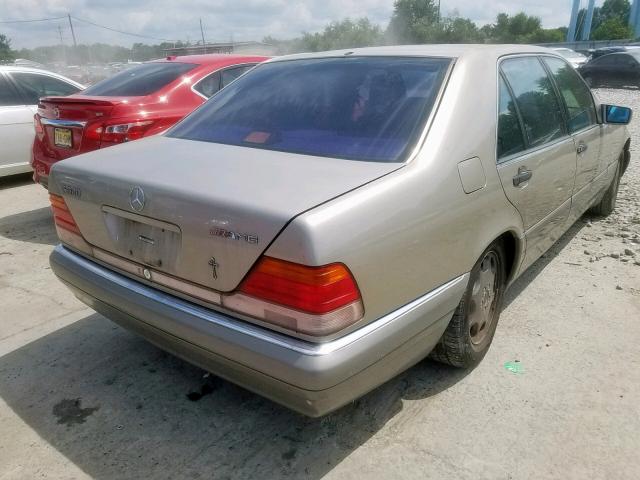 WDBGA51E9SA281486 - 1995 MERCEDES-BENZ S 500 BEIGE photo 4