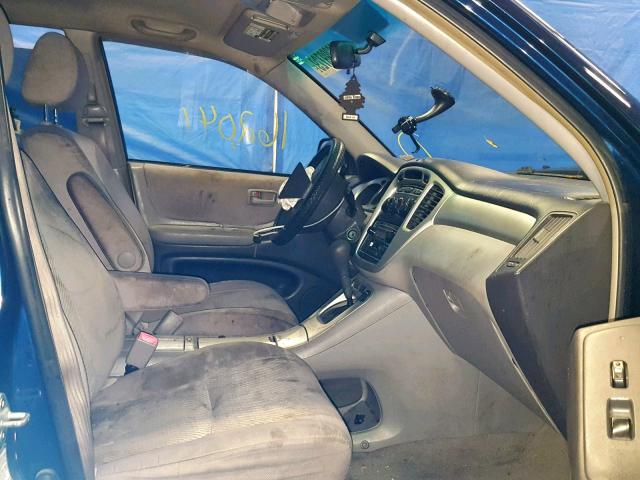 JTEEP21A340028820 - 2004 TOYOTA HIGHLANDER BLUE photo 5