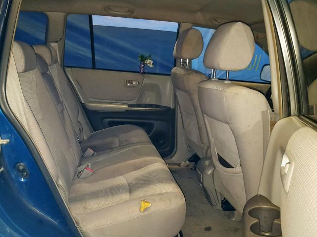 JTEEP21A340028820 - 2004 TOYOTA HIGHLANDER BLUE photo 6