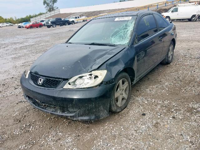 1HGEM22995L046063 - 2005 HONDA CIVIC EX BLACK photo 2