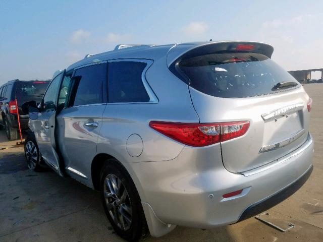 5N1AL0MM0DC332335 - 2013 INFINITI JX35 SILVER photo 3