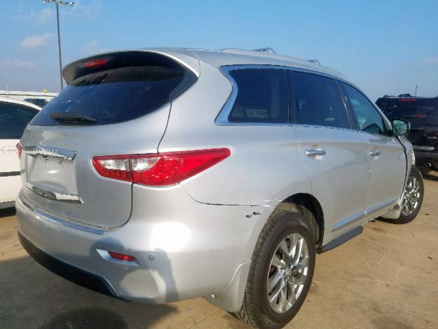 5N1AL0MM0DC332335 - 2013 INFINITI JX35 SILVER photo 4