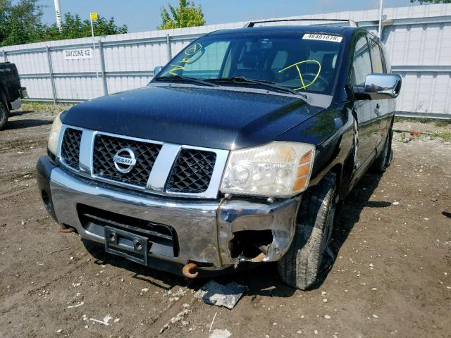 5N1AA08C57N700010 - 2007 NISSAN ARMADA SE BLACK photo 2