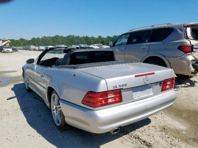 WDBFA68F6XF185129 - 1999 MERCEDES-BENZ SL 500 SILVER photo 3