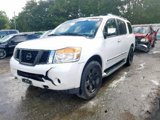 5N1BA0NDXAN604592 - 2010 NISSAN ARMADA SE WHITE photo 2