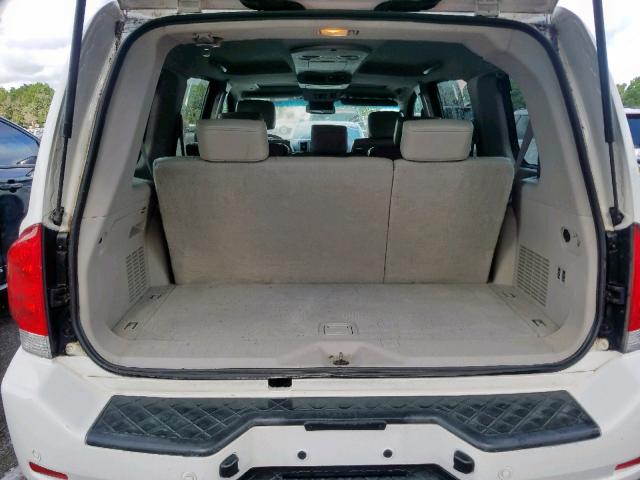 5N1BA0NDXAN604592 - 2010 NISSAN ARMADA SE WHITE photo 9