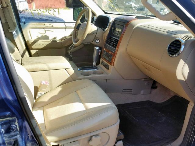 1FMEU74E17UB86266 - 2007 FORD EXPLORER E BLUE photo 5