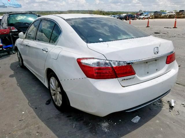 1HGCR2F88DA231080 - 2013 HONDA ACCORD EXL WHITE photo 3