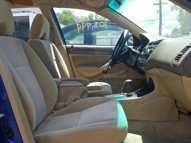 1HGES16385L008197 - 2005 HONDA CIVIC DX V BLUE photo 5