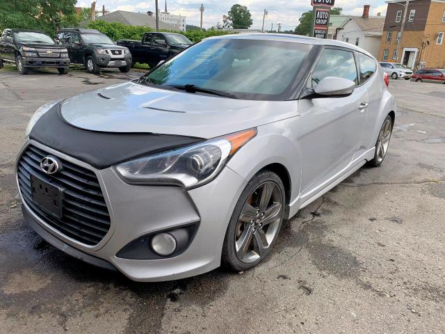 KMHTC6AE0DU110171 - 2013 HYUNDAI VELOSTER T SILVER photo 2