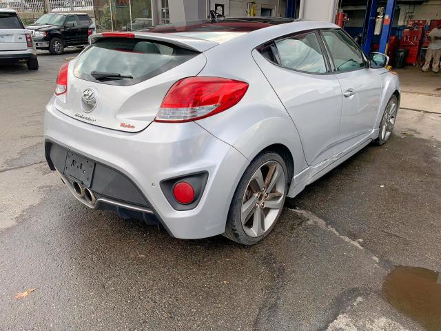 KMHTC6AE0DU110171 - 2013 HYUNDAI VELOSTER T SILVER photo 3