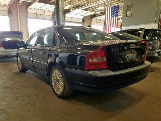 YV1TS90D411208502 - 2001 VOLVO S80 T6 BLACK photo 3