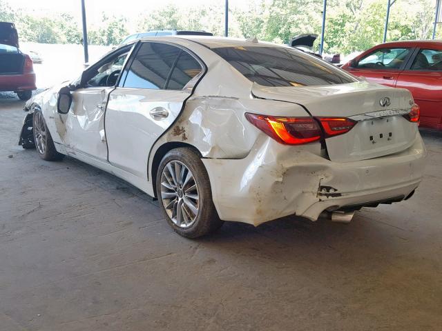 JN1EV7AP8JM365969 - 2018 INFINITI Q50 LUXE WHITE photo 3