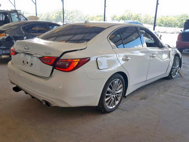 JN1EV7AP8JM365969 - 2018 INFINITI Q50 LUXE WHITE photo 4