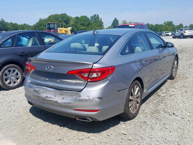 5NPE34AFXGH415556 - 2016 HYUNDAI SONATA SPO SILVER photo 4