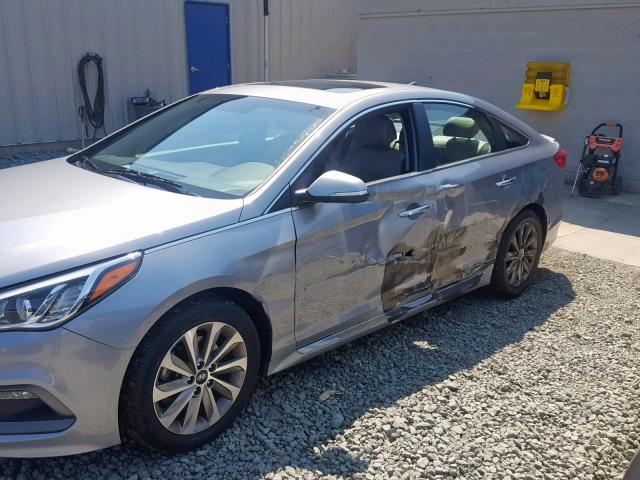 5NPE34AFXGH415556 - 2016 HYUNDAI SONATA SPO SILVER photo 9