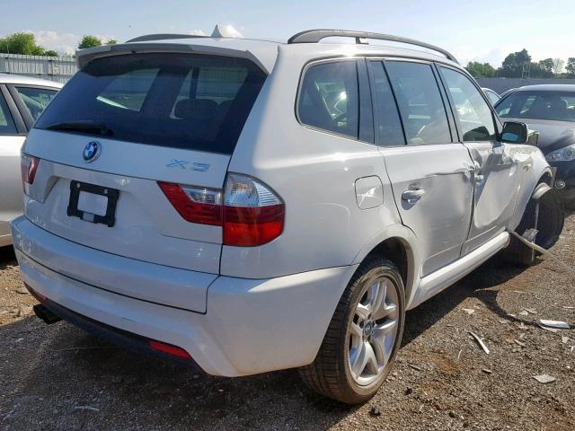 WBXPC93447WF13662 - 2007 BMW X3 3.0SI WHITE photo 4