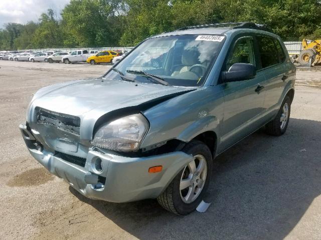 KM8JM12B36U436867 - 2006 HYUNDAI TUCSON GL TEAL photo 2