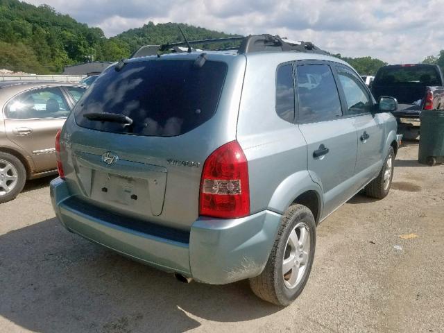 KM8JM12B36U436867 - 2006 HYUNDAI TUCSON GL TEAL photo 4