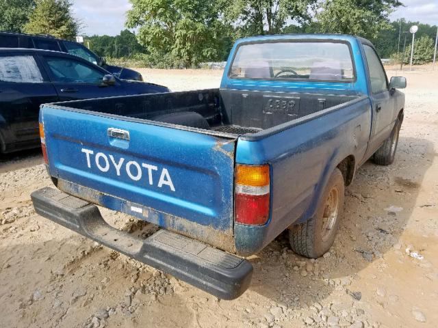 4TARN81AXPZ101028 - 1993 TOYOTA PICKUP 1/2 BLUE photo 4