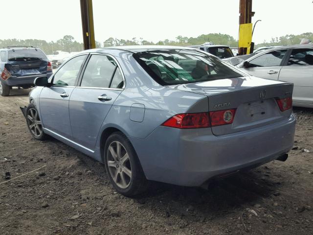 JH4CL96834C014693 - 2004 ACURA TSX BLUE photo 3