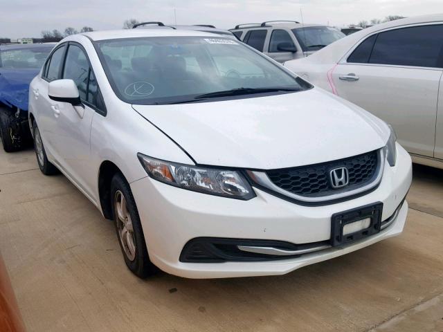 19XFB5F54DE000455 - 2013 HONDA CIVIC NATU WHITE photo 1