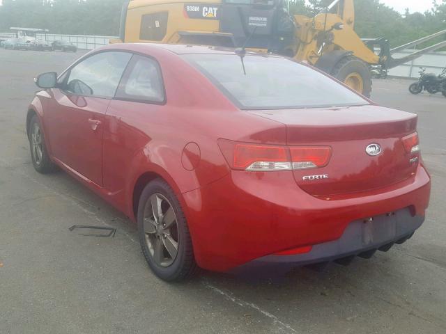 KNAFU6A25A5114661 - 2010 KIA FORTE EX RED photo 3