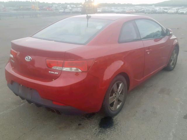 KNAFU6A25A5114661 - 2010 KIA FORTE EX RED photo 4