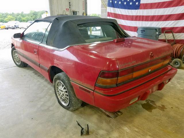 1C3XU4537PF669312 - 1993 CHRYSLER LEBARON RED photo 3