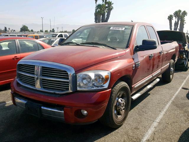 3D3KR28A88G151254 - 2008 DODGE RAM 2500 S RED photo 2