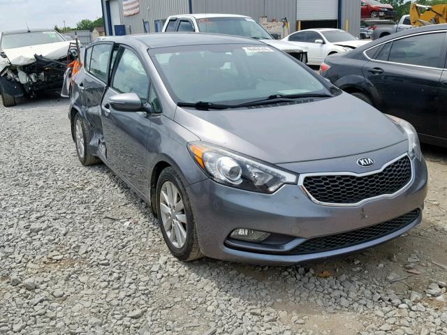 KNAFX5A87F5302644 - 2015 KIA FORTE EX GRAY photo 1