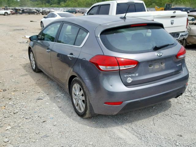 KNAFX5A87F5302644 - 2015 KIA FORTE EX GRAY photo 3