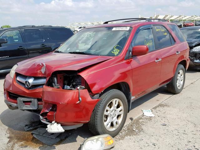 2HNYD18706H533365 - 2006 ACURA MDX TOURIN BURGUNDY photo 2