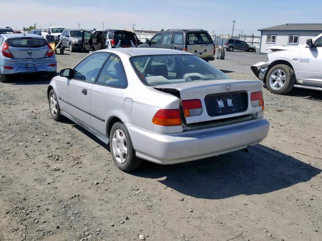 1HGEJ6223WL001317 - 1998 HONDA CIVIC DX SILVER photo 3