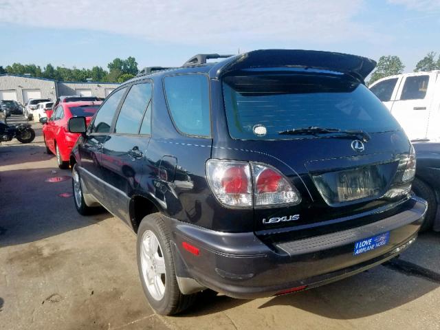 JTJGF10U230158413 - 2003 LEXUS RX 300 BLACK photo 3