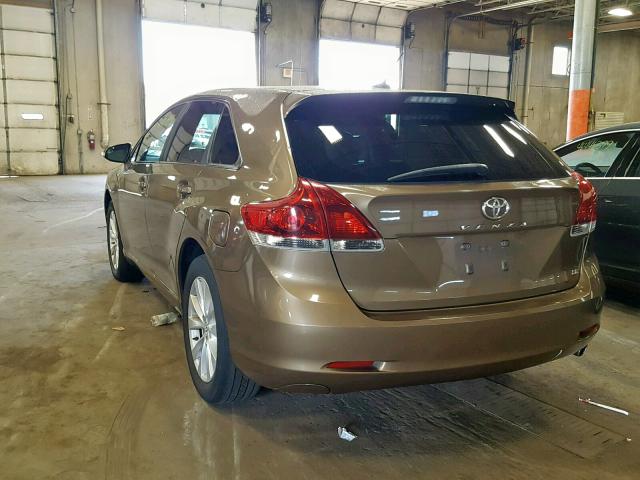 4T3ZA3BB1DU067065 - 2013 TOYOTA VENZA LE BROWN photo 3