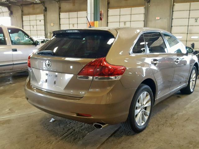 4T3ZA3BB1DU067065 - 2013 TOYOTA VENZA LE BROWN photo 4