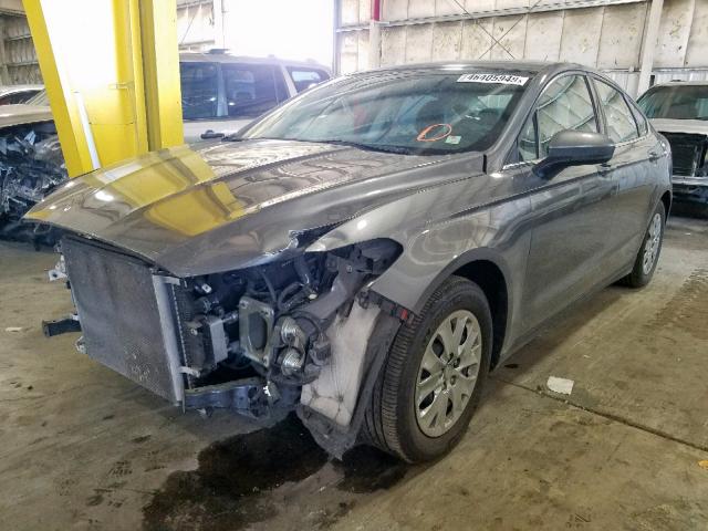 3FA6P0G77DR248122 - 2013 FORD FUSION S GRAY photo 2