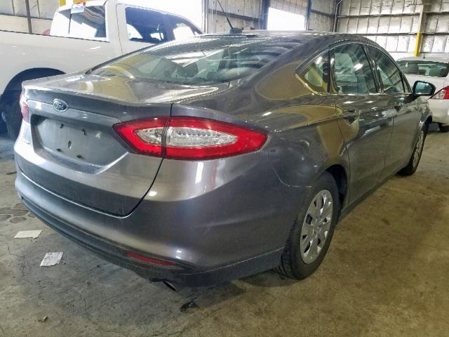 3FA6P0G77DR248122 - 2013 FORD FUSION S GRAY photo 4