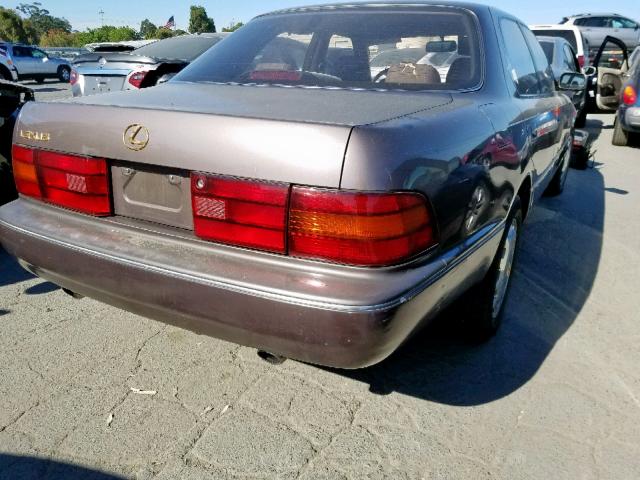 JT8UF11E2L0033293 - 1990 LEXUS LS 400 BROWN photo 4