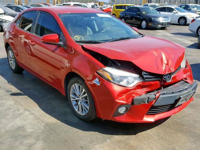 5YFBURHE1EP156823 - 2014 TOYOTA COROLLA L RED photo 1