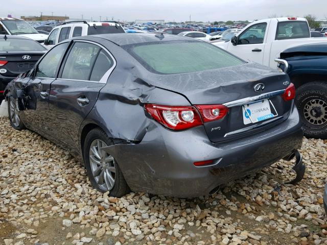 JN1BV7AR4FM401149 - 2015 INFINITI Q50 BASE GRAY photo 3