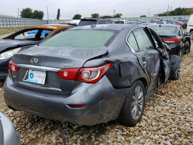 JN1BV7AR4FM401149 - 2015 INFINITI Q50 BASE GRAY photo 4