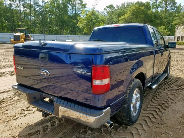 1FTPX12VX8FA95409 - 2008 FORD F150 BLUE photo 4