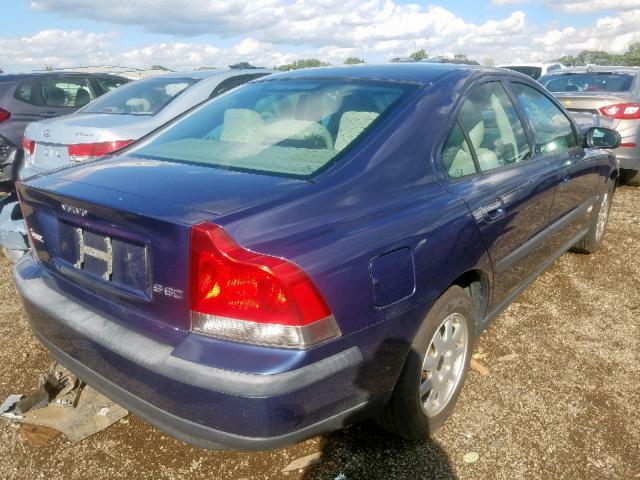 YV1RS61R322137503 - 2002 VOLVO S60 BLUE photo 4